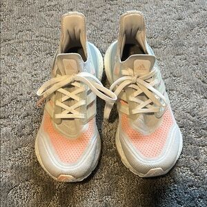 Adidas Ultra Boost Pink and White Sneakers